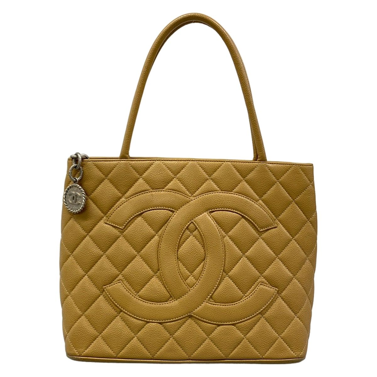 Chanel Tote Medallion Beige Matte Silver