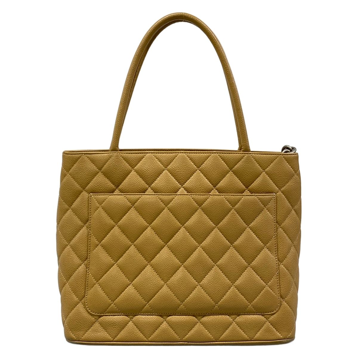 Chanel Tote Medallion Beige Matte Silver — view 3