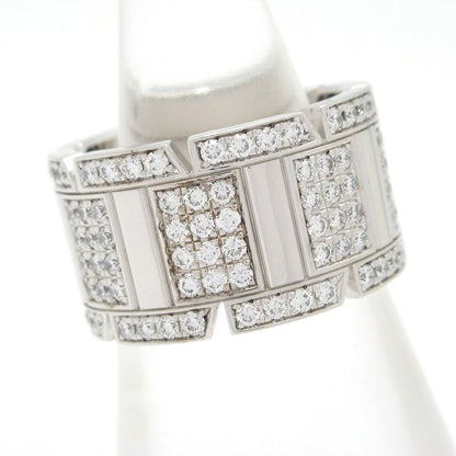 Cartier Ring 51 Tank Francaise LM 18k White Gold Diamond Pave — view 2