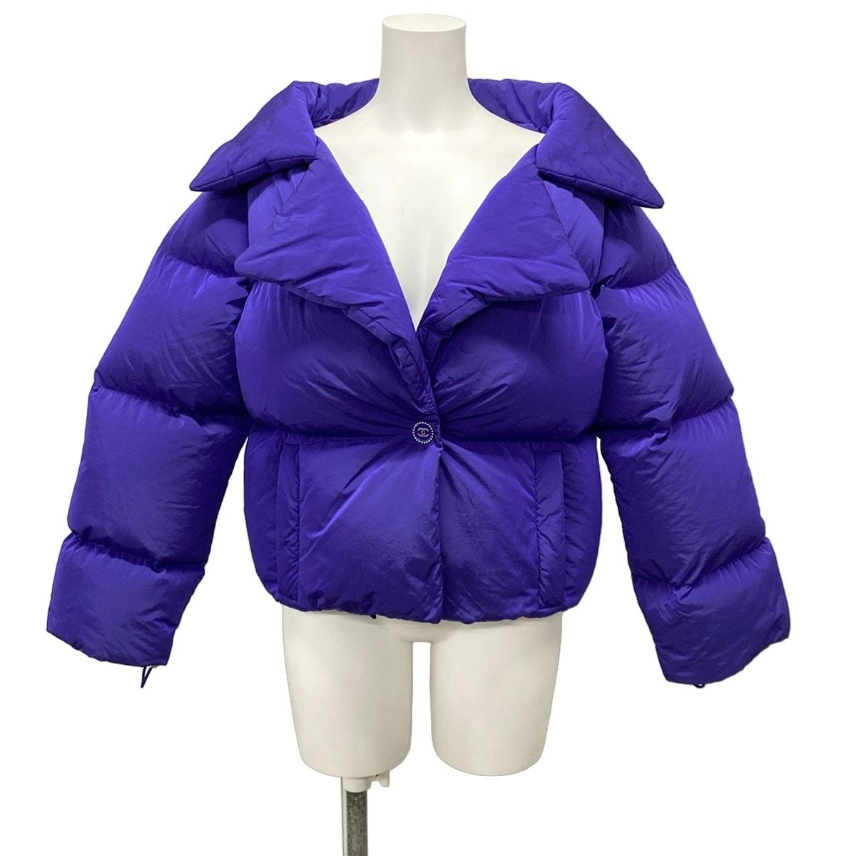 Chanel Down Jacket 34 S Purple Short Length Winter