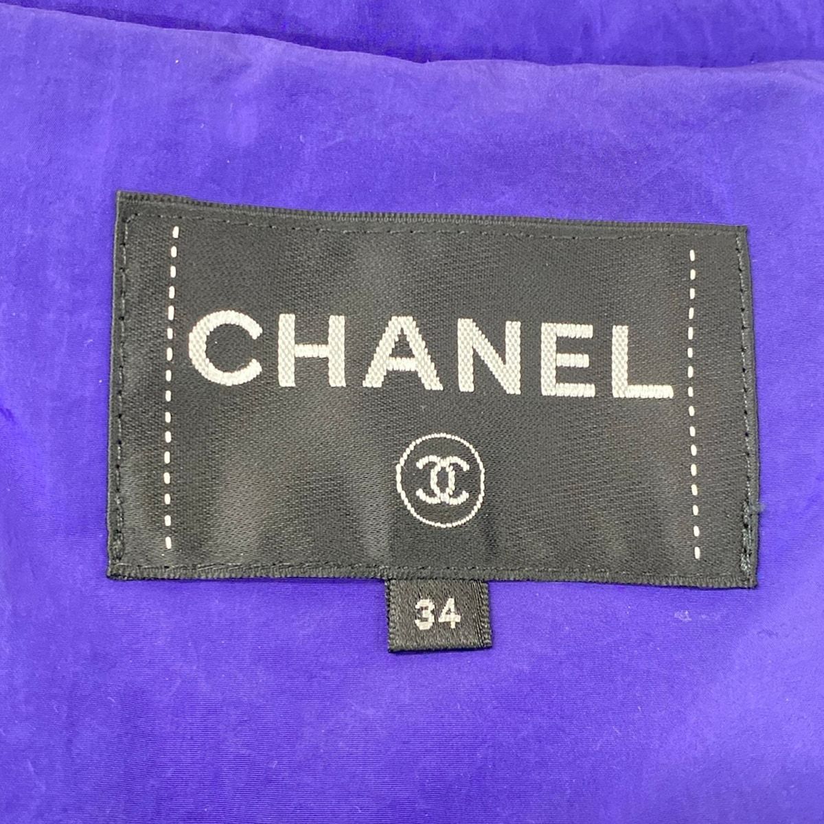 Chanel Down Jacket 34 S Purple Short Length Winter — view 3