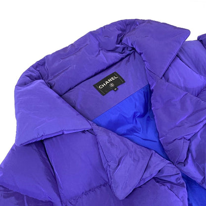 Chanel Down Jacket 34 S Purple Short Length Winter — view 8