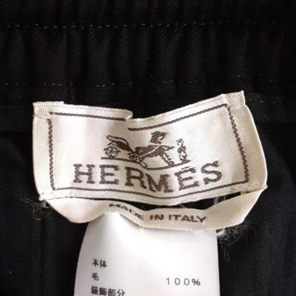 Hermes Pants Black Full Length Waist Togo — view 3
