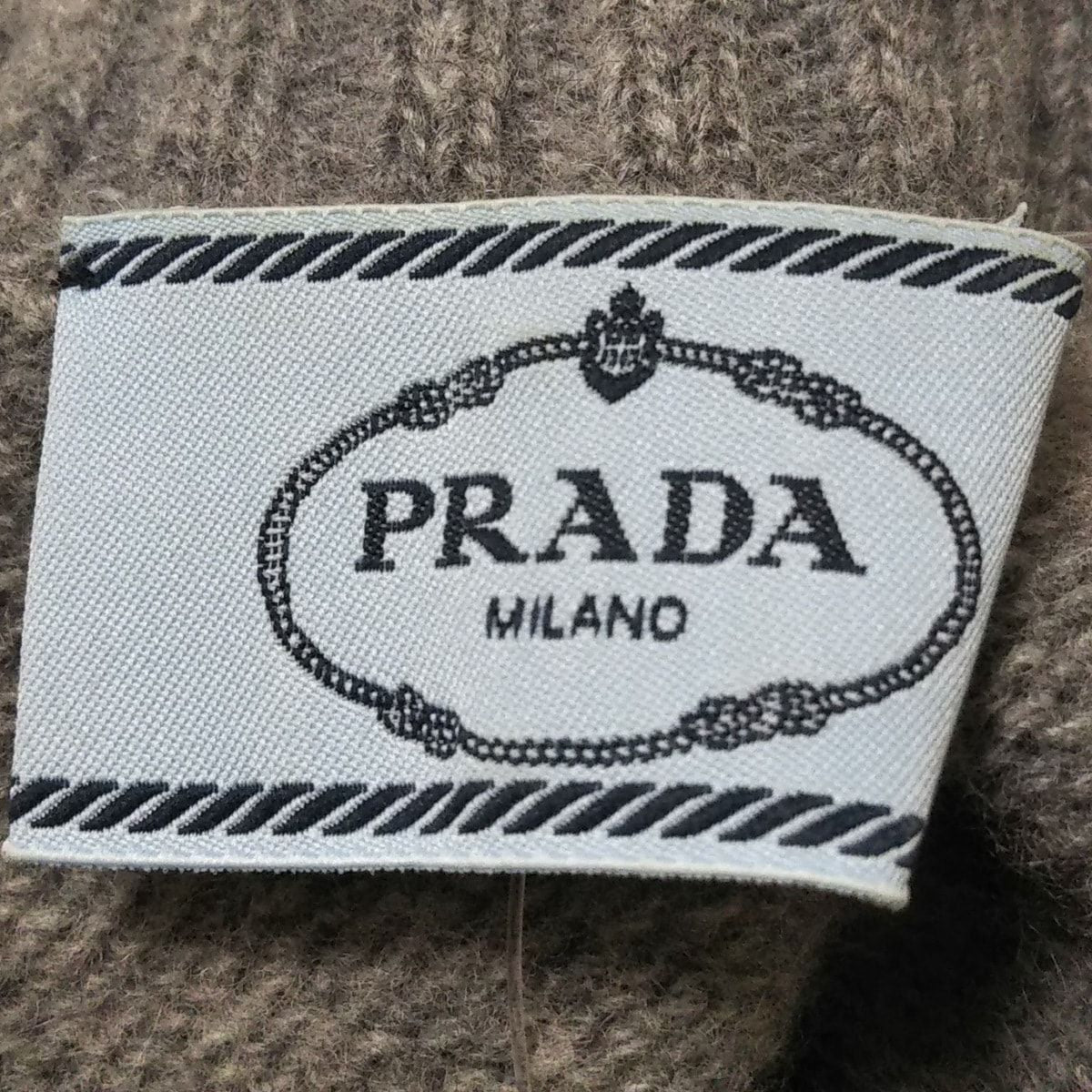 Prada Sleeveless Sweater 38 S Gray Crew Neck with Scarf Cashmere — view 3