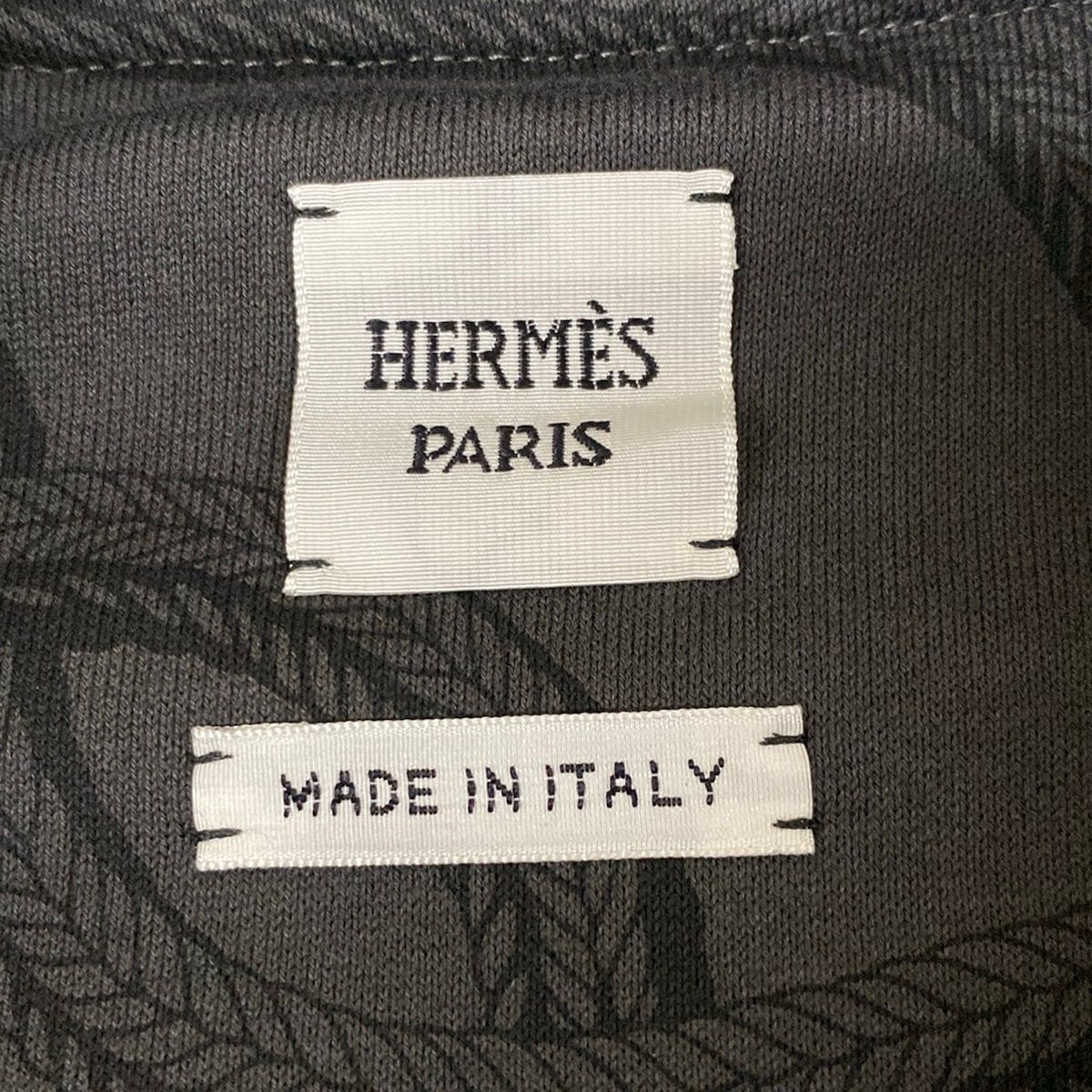 Hermes Jacket 38 M Palfloire Mix Black Dark Gray Cotton — view 3