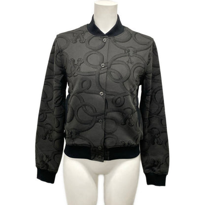 Hermes Jacket 38 M Palfloire Mix Black Dark Gray Cotton