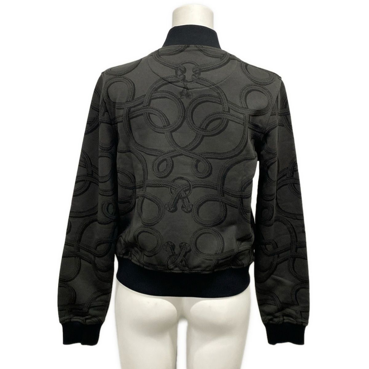 Hermes Jacket 38 M Palfloire Mix Black Dark Gray Cotton — view 2