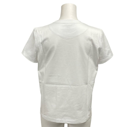 Hermes Short Sleeve T-Shirt 40 M Same Embroidered Pocket White Crew Neck — view 2