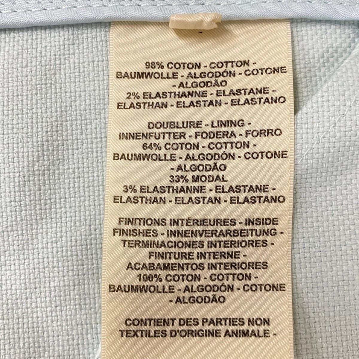 Hermes Dress 38 M Light Blue White Short Sleeve Chaine D'ancre Series Button — view 4