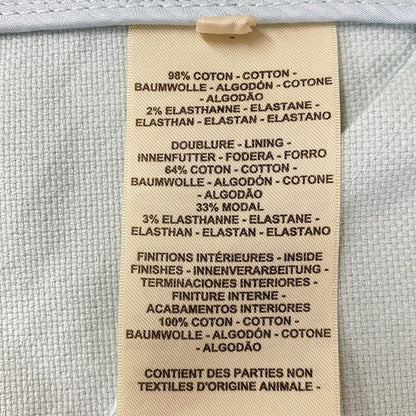 Hermes Dress 38 M Light Blue White Short Sleeve Chaine D'ancre Series Button — view 4