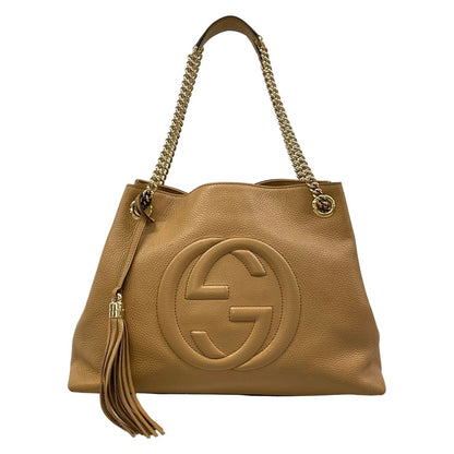 Gucci Shoulder Bag Soho Light Brown Leather