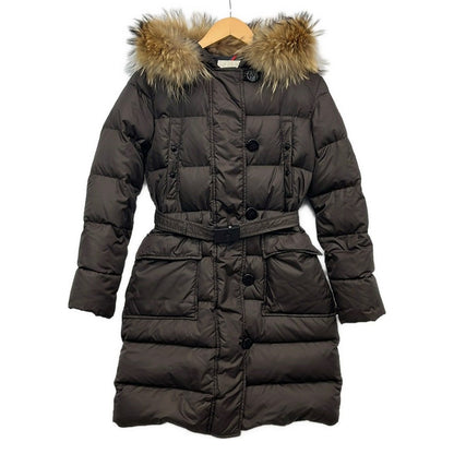 Moncler Down Jacket Coat 00 XS Messina Dark Brown Gray Long Sleeve Winter