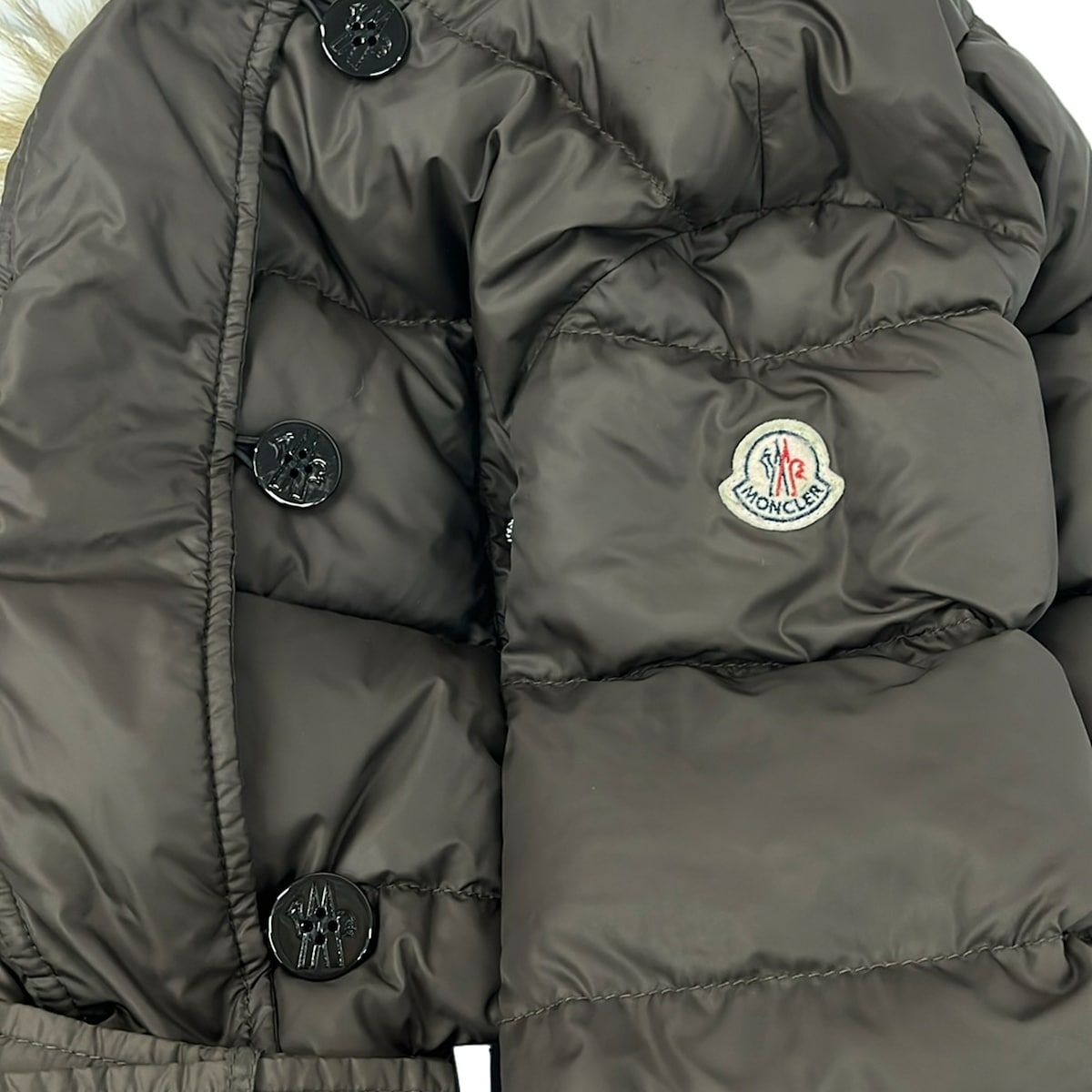 Moncler Down Jacket Coat 00 XS Messina Dark Brown Gray Long Sleeve Winter — view 9