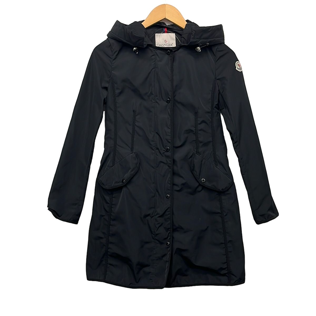 Moncler Coat 00 XS Argeline Black Long Sleeve Spring Autumn