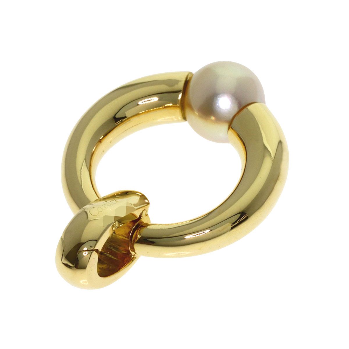 Cartier Pearl Pendant Top 18k Yellow Gold — view 2