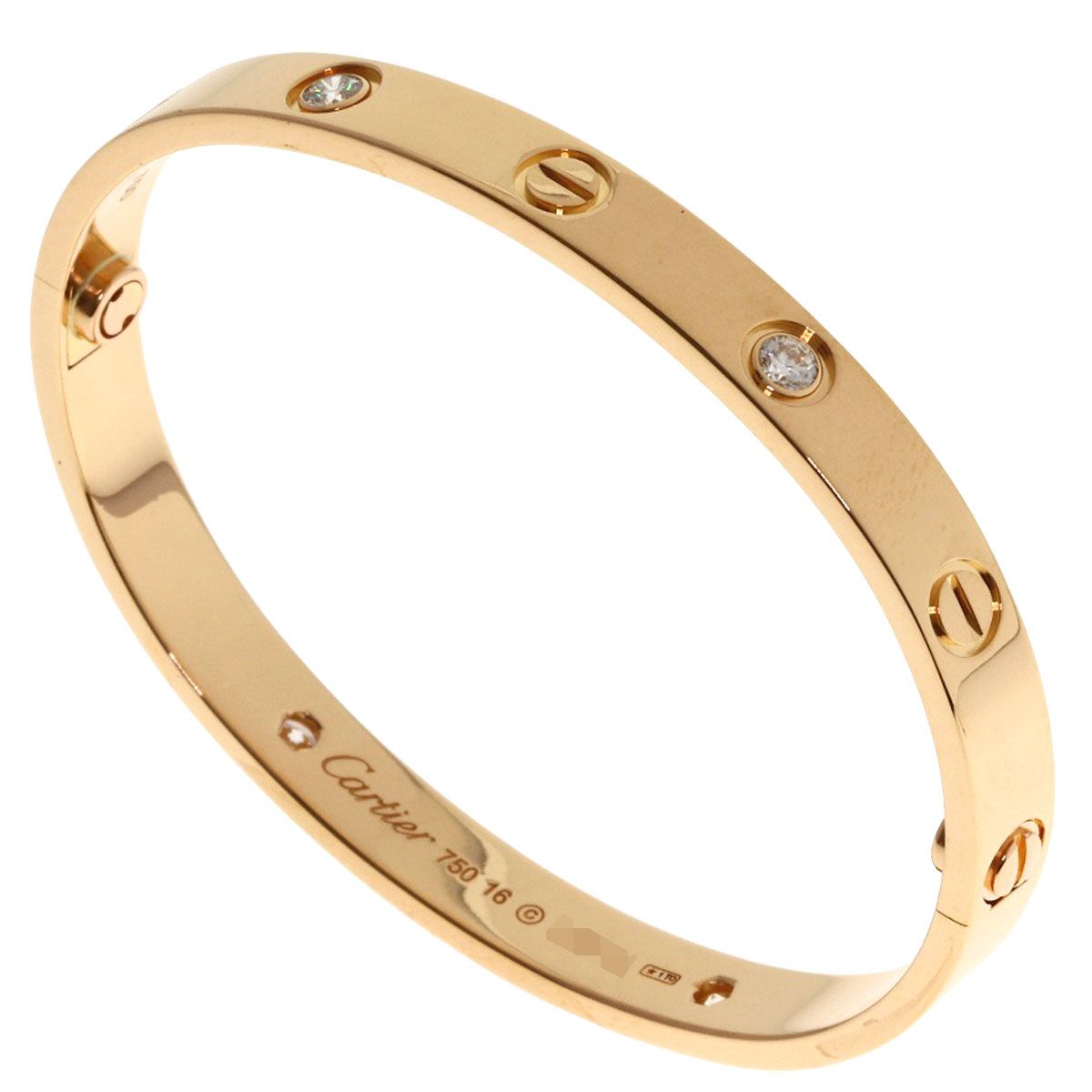Cartier Love Bracelet Classic Half Diamond Driver 18k Pink Gold — view 3