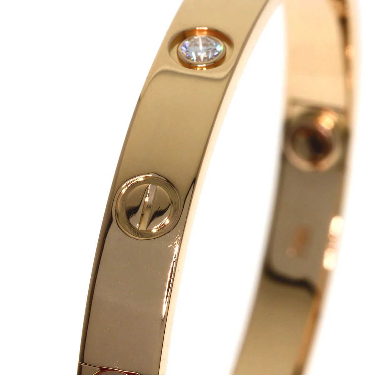 Cartier Love Bracelet Classic Half Diamond Driver 18k Pink Gold — view 8