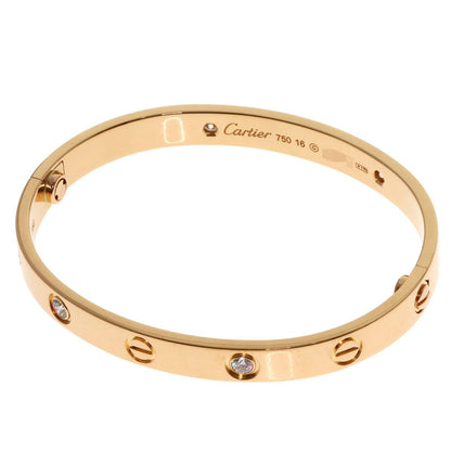 Cartier Love Bracelet Classic Half Diamond Driver 18k Pink Gold — view 2