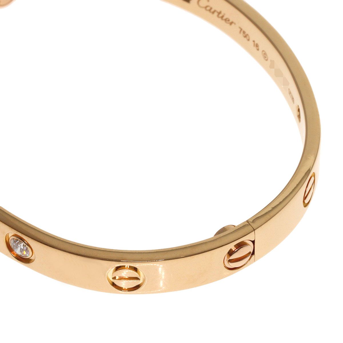 Cartier Love Bracelet Classic Half Diamond Driver 18k Pink Gold — view 5