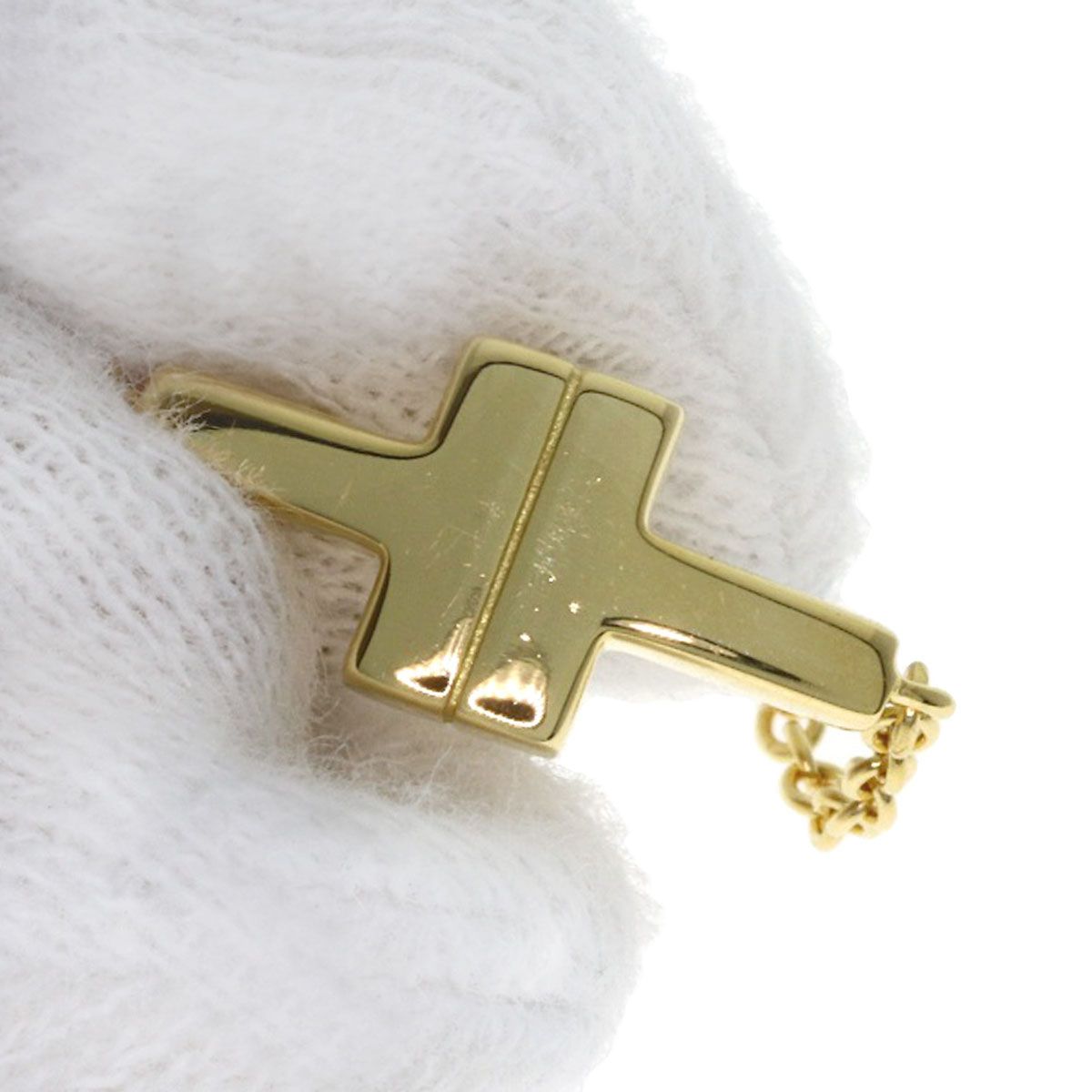 Tiffany & Co T Tow Double Chain Bracelet 18k Yellow Gold — view 6