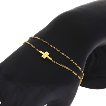Tiffany & Co T Tow Double Chain Bracelet 18k Yellow Gold — view 5