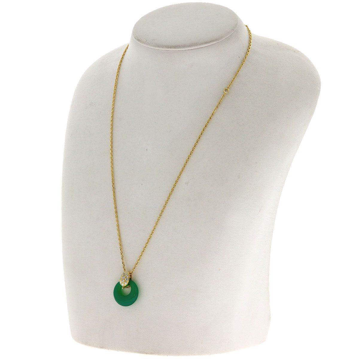 Van Cleef & Arpels Angelic Chalcedony Diamond Necklace 18k Yellow Gold — view 5