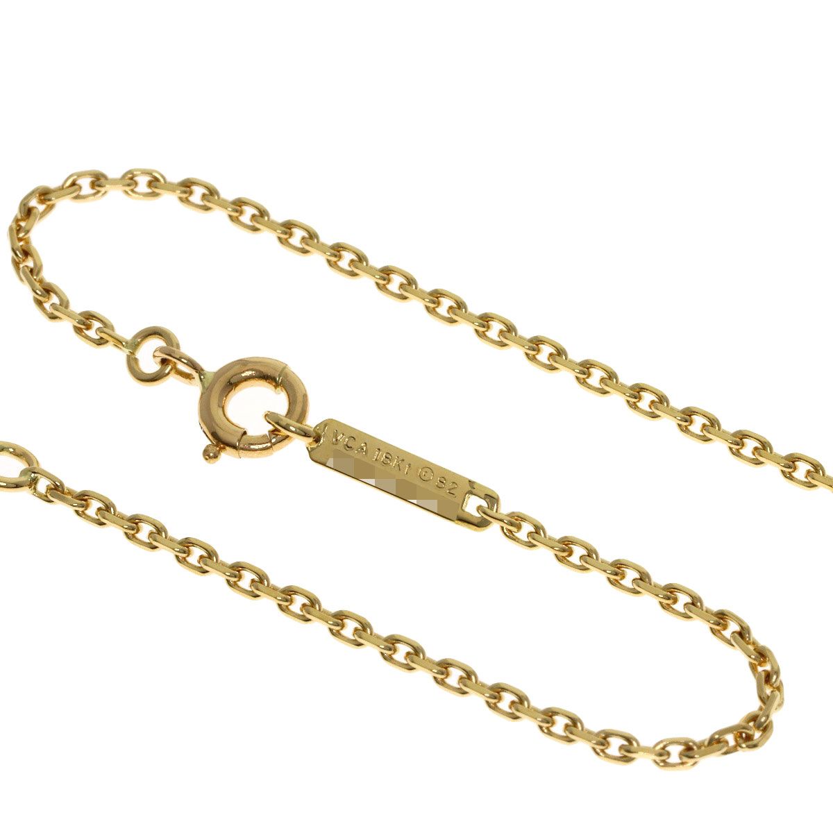 Van Cleef & Arpels Angelic Chalcedony Diamond Necklace 18k Yellow Gold — view 3