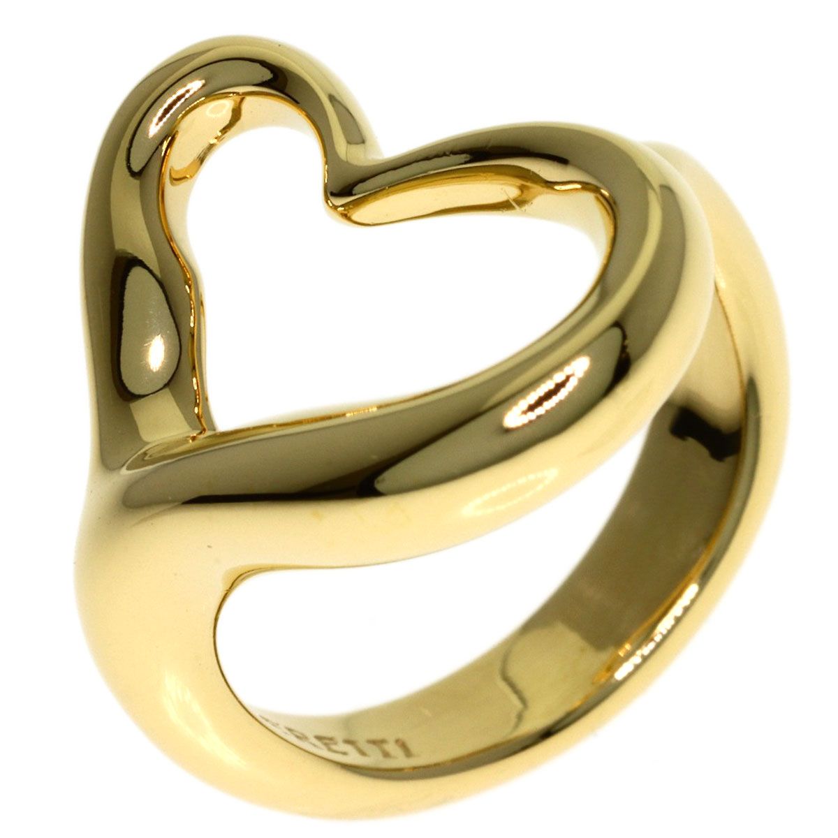 Tiffany & Co Open Heart Ring 18k Yellow Gold — view 2