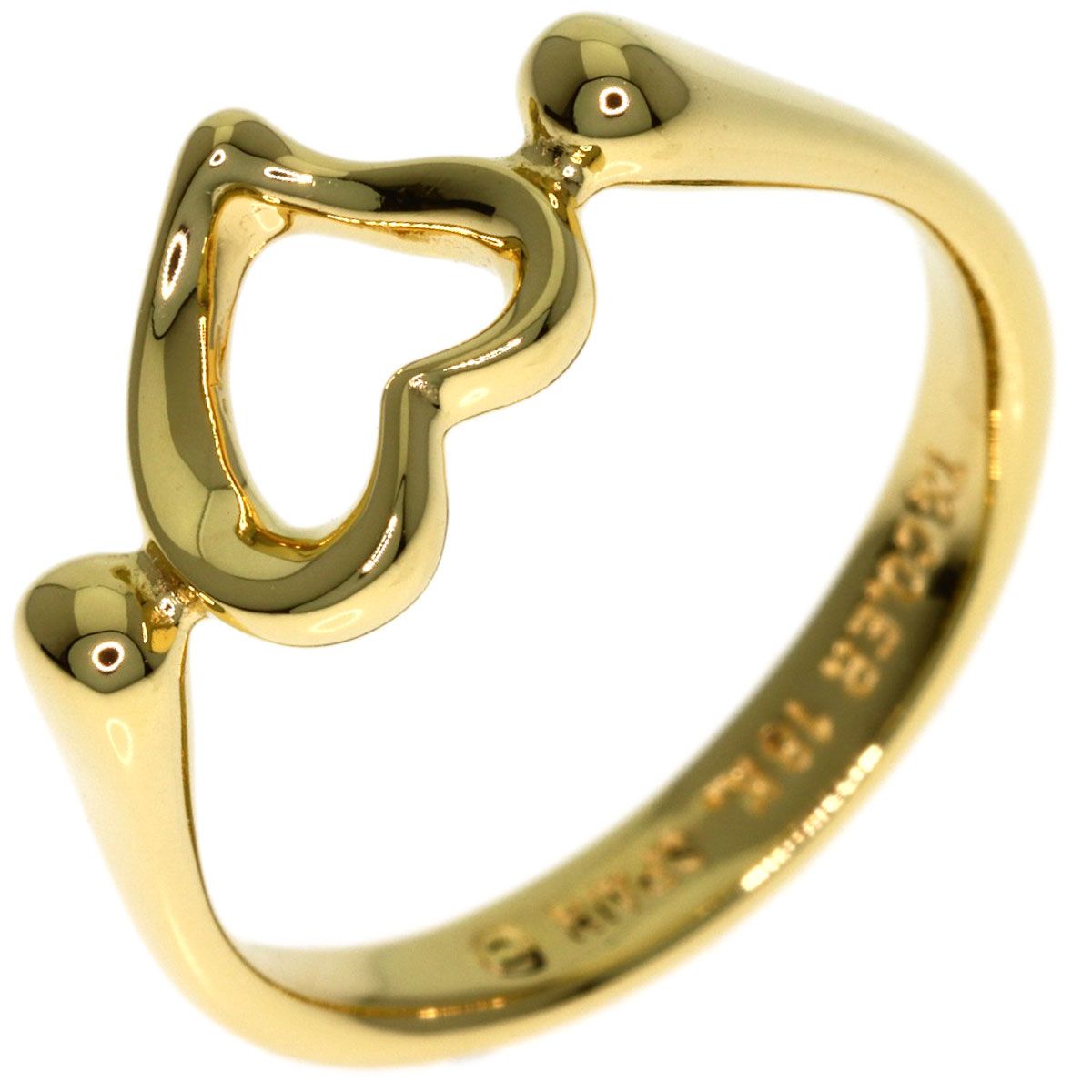 Tiffany & Co Open Heart Ring 18k Yellow Gold — view 2