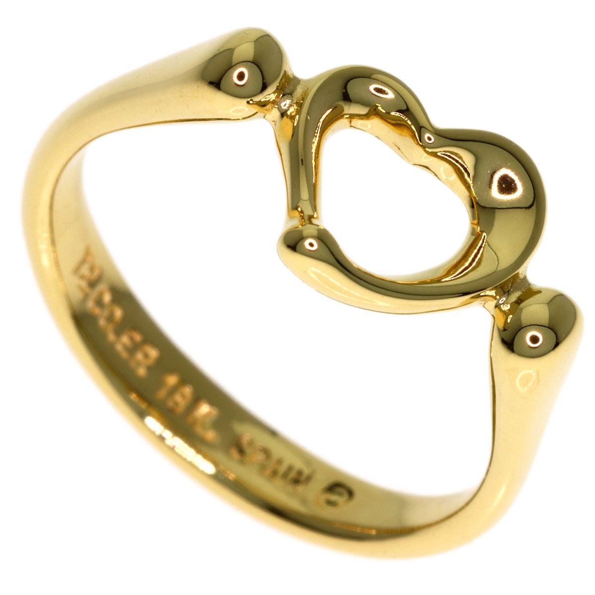 Tiffany & Co Open Heart Ring 18k Yellow Gold