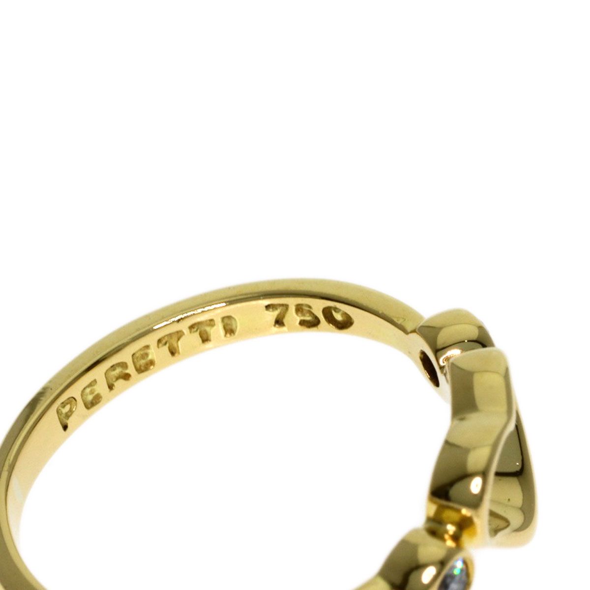 Tiffany & Co Open Heart Diamond Ring 18k Yellow Gold — view 5