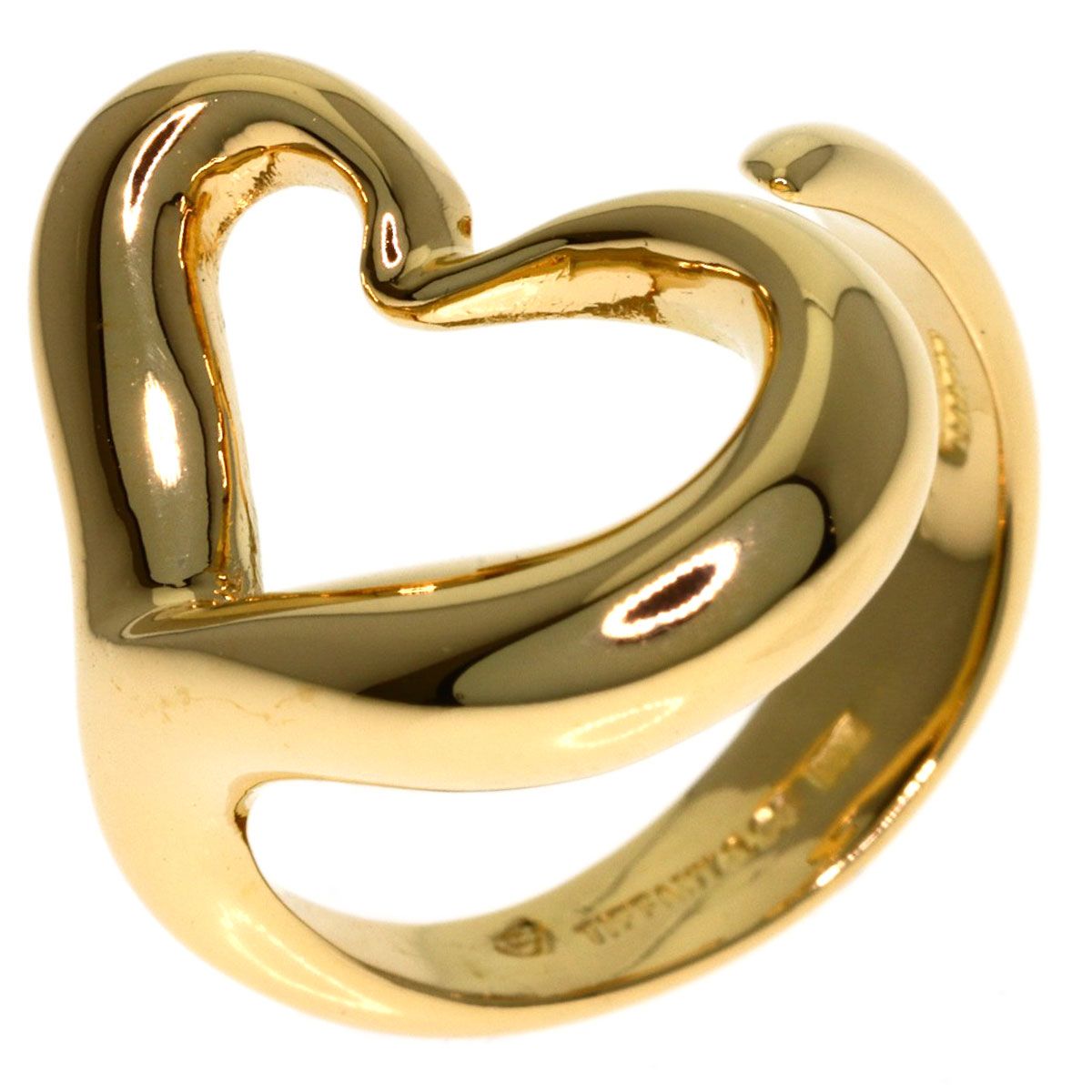 Tiffany & Co Open Heart Ring 18k Yellow Gold — view 2