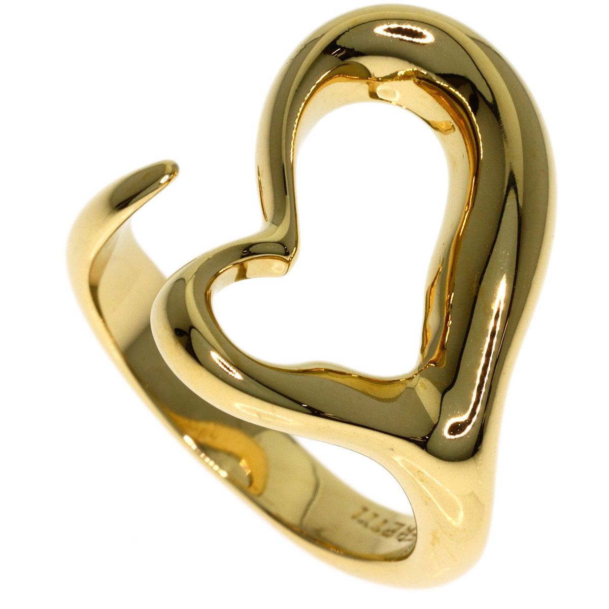 Tiffany & Co Open Heart Ring 18k Yellow Gold