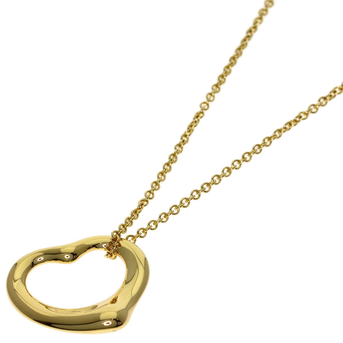 Tiffany & Co Open Heart Necklace 18k Yellow Gold