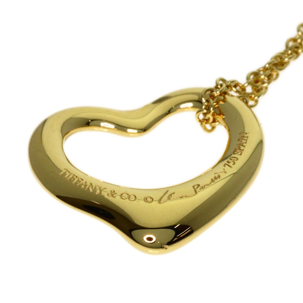 Tiffany & Co Open Heart Necklace 18k Yellow Gold — view 6