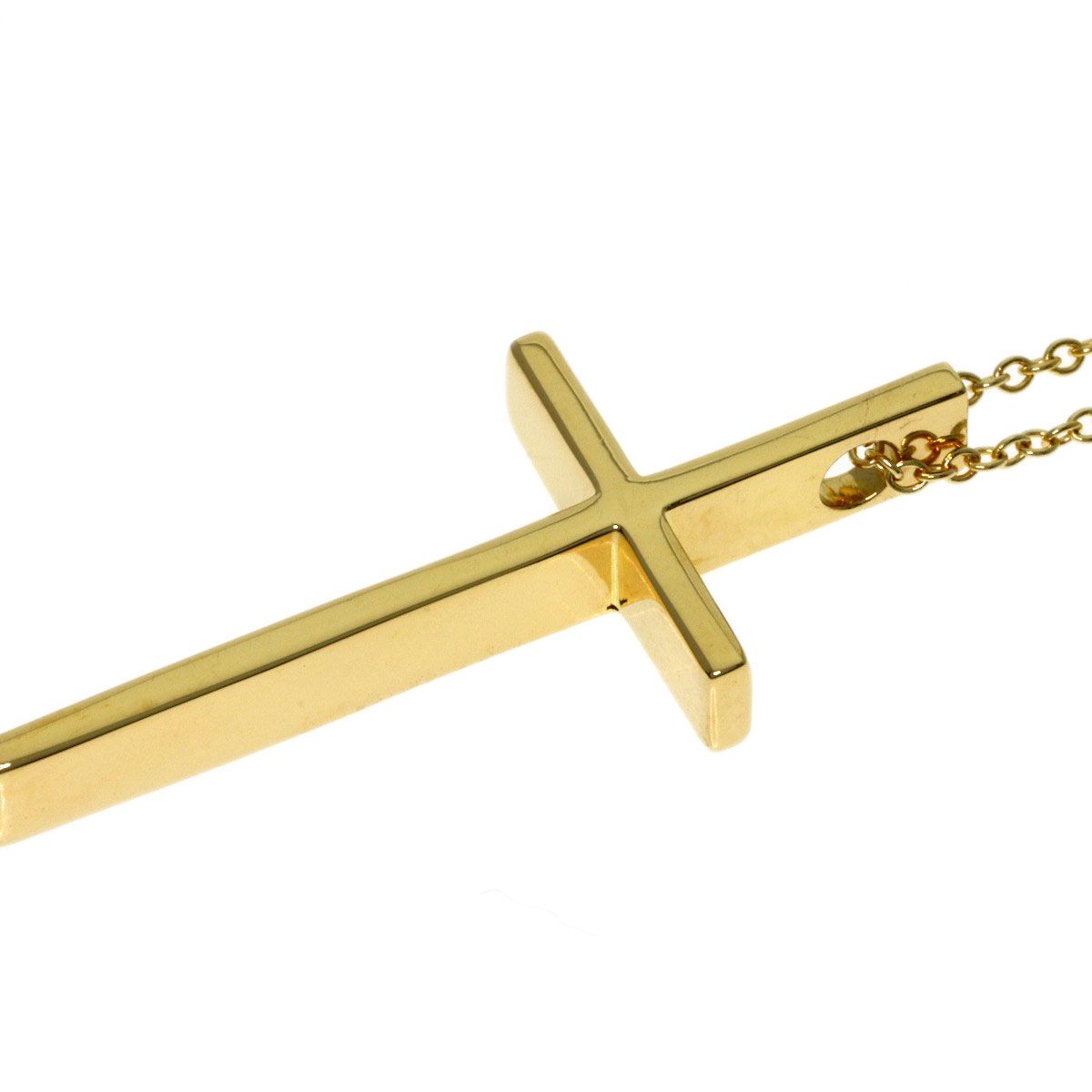 Tiffany & Co Cross Necklace 18k Yellow Gold — view 5
