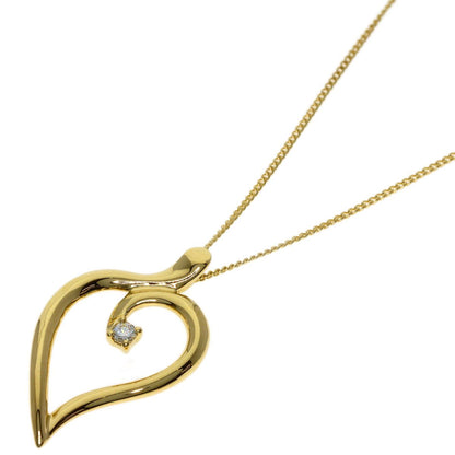 Tiffany & Co Leaf Heart Diamond Necklace 18k Yellow Gold