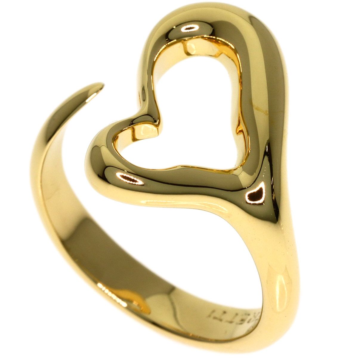 Tiffany & Co Open Heart Ring 18k Yellow Gold