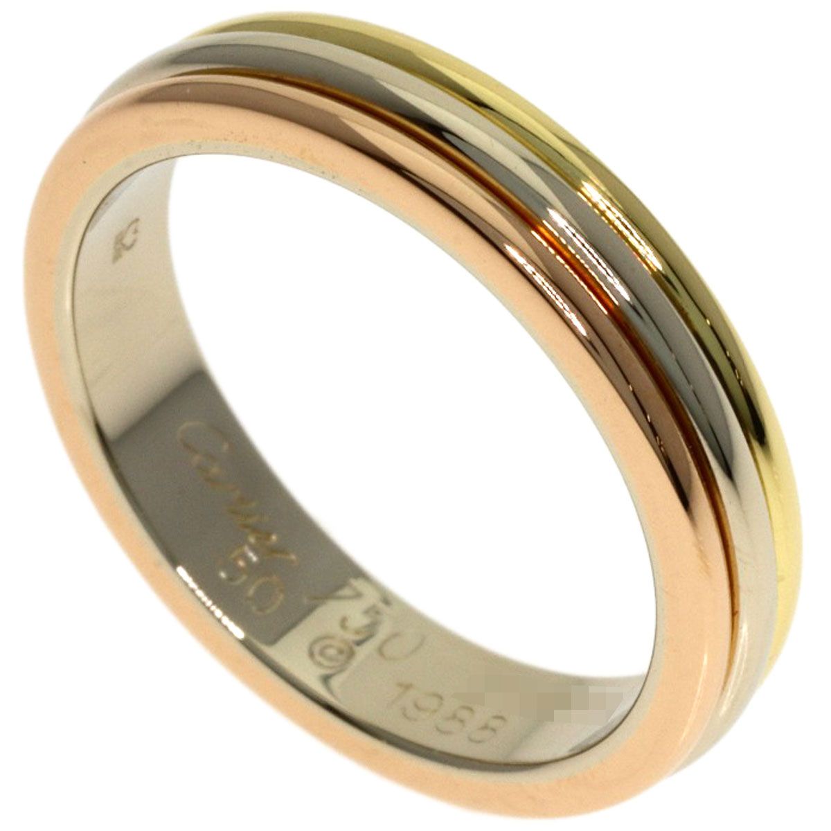 Cartier Vendome 50 Ring 18k Yellow Gold 18k White