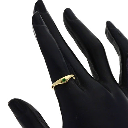 Tiffany & Co Curved Band Emerald Ring 18k Yellow Gold — view 6
