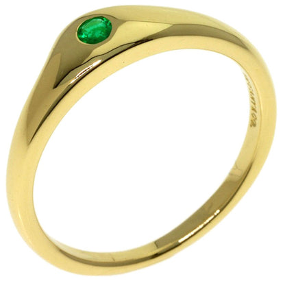 Tiffany & Co Curved Band Emerald Ring 18k Yellow Gold — view 2
