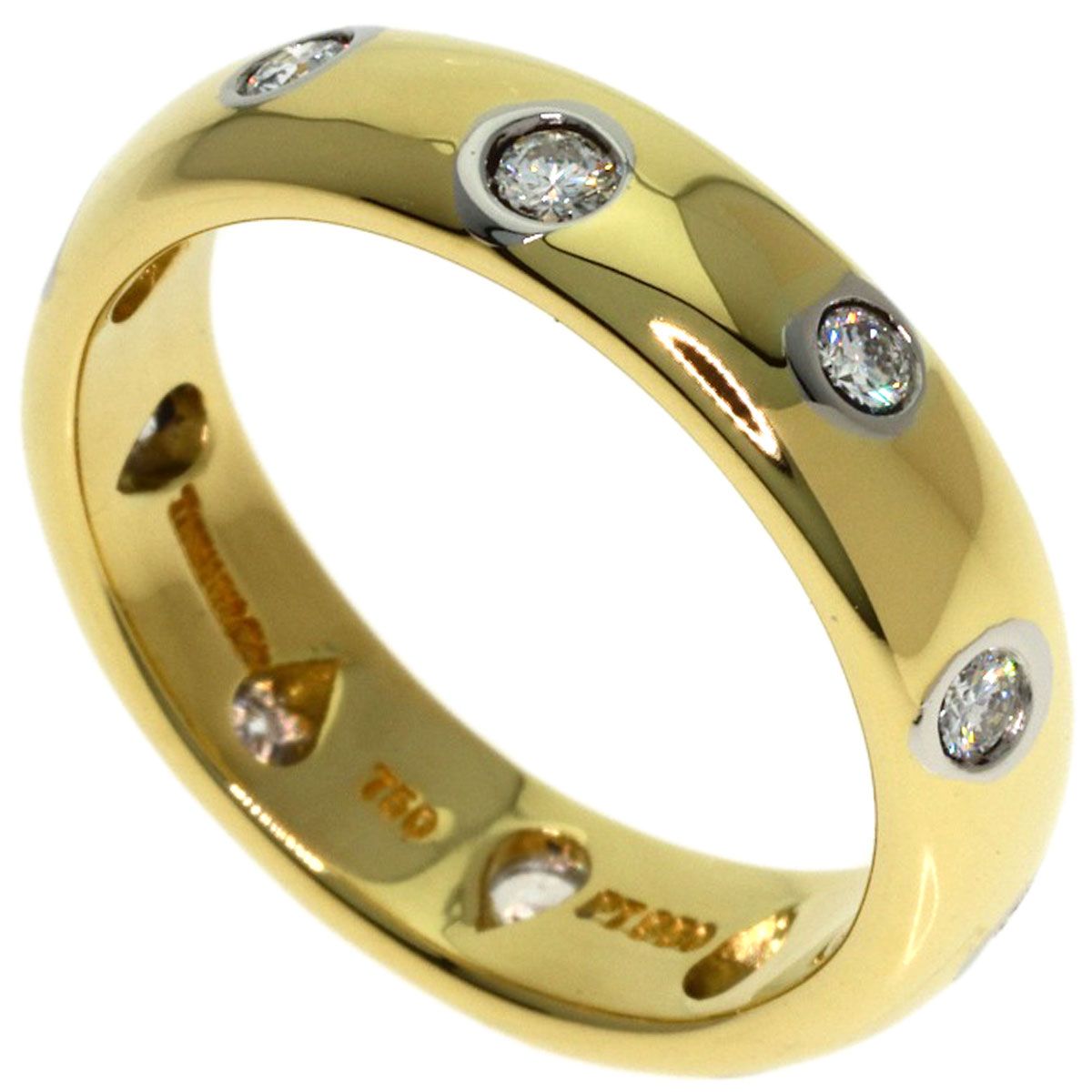 Tiffany & Co Dots Diamond Ring 18k Yellow Gold