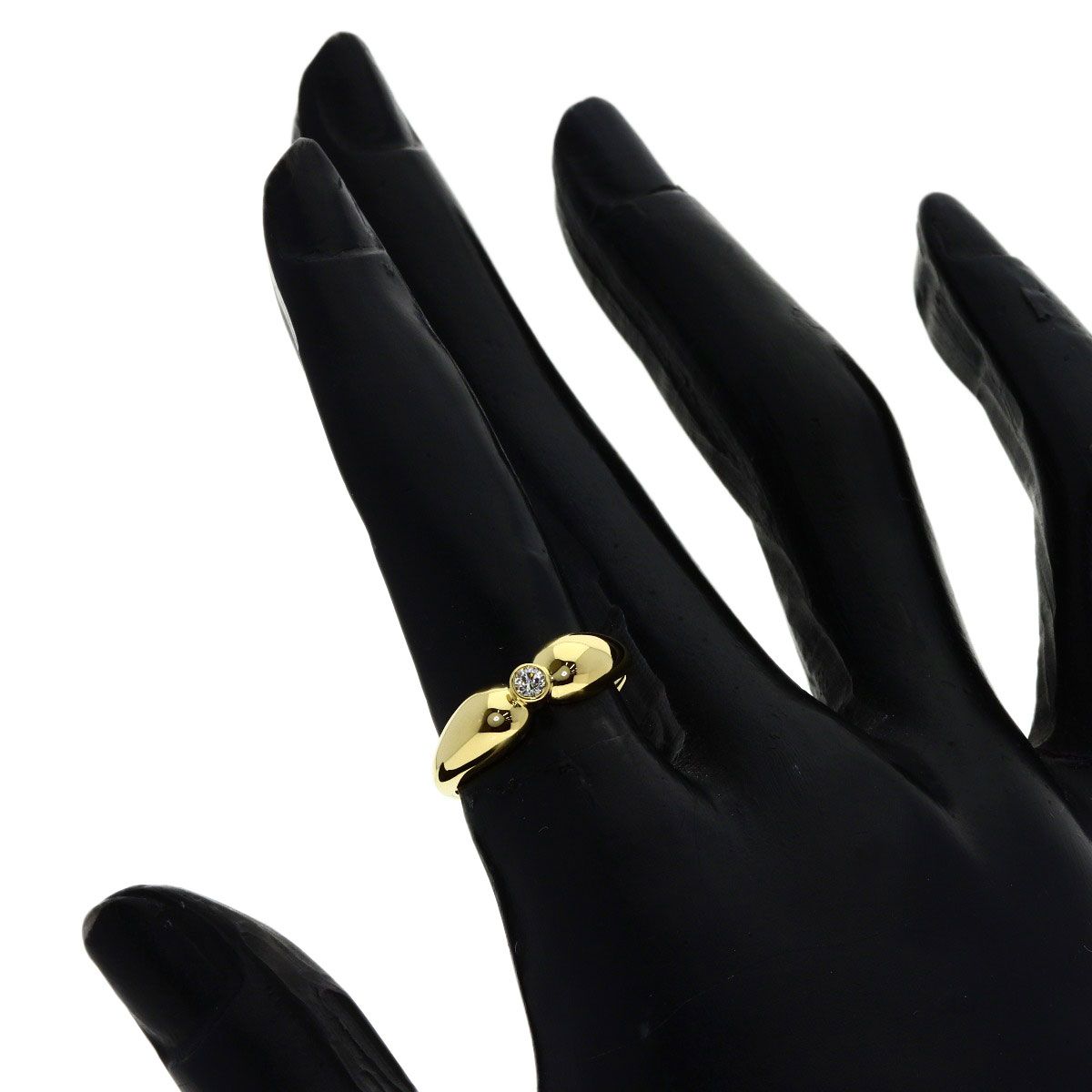 Tiffany & Co Double Teardrop Diamond Ring 18k Yellow Gold — view 6