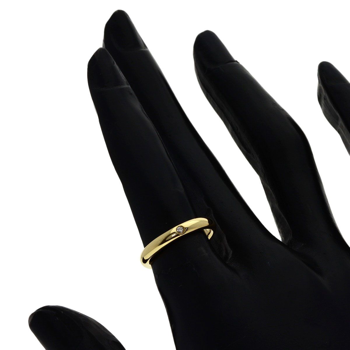 Tiffany & Co Stacking Band Diamond Ring 18k Yellow Gold — view 7