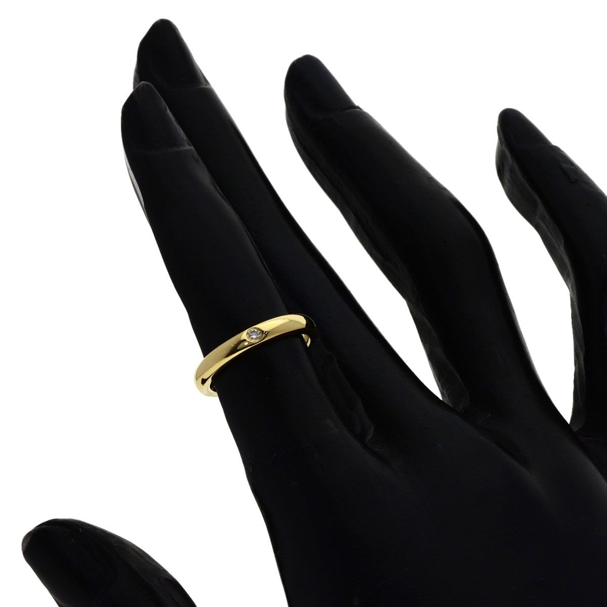 Tiffany & Co Stacking Band Diamond Ring 18k Yellow Gold — view 7