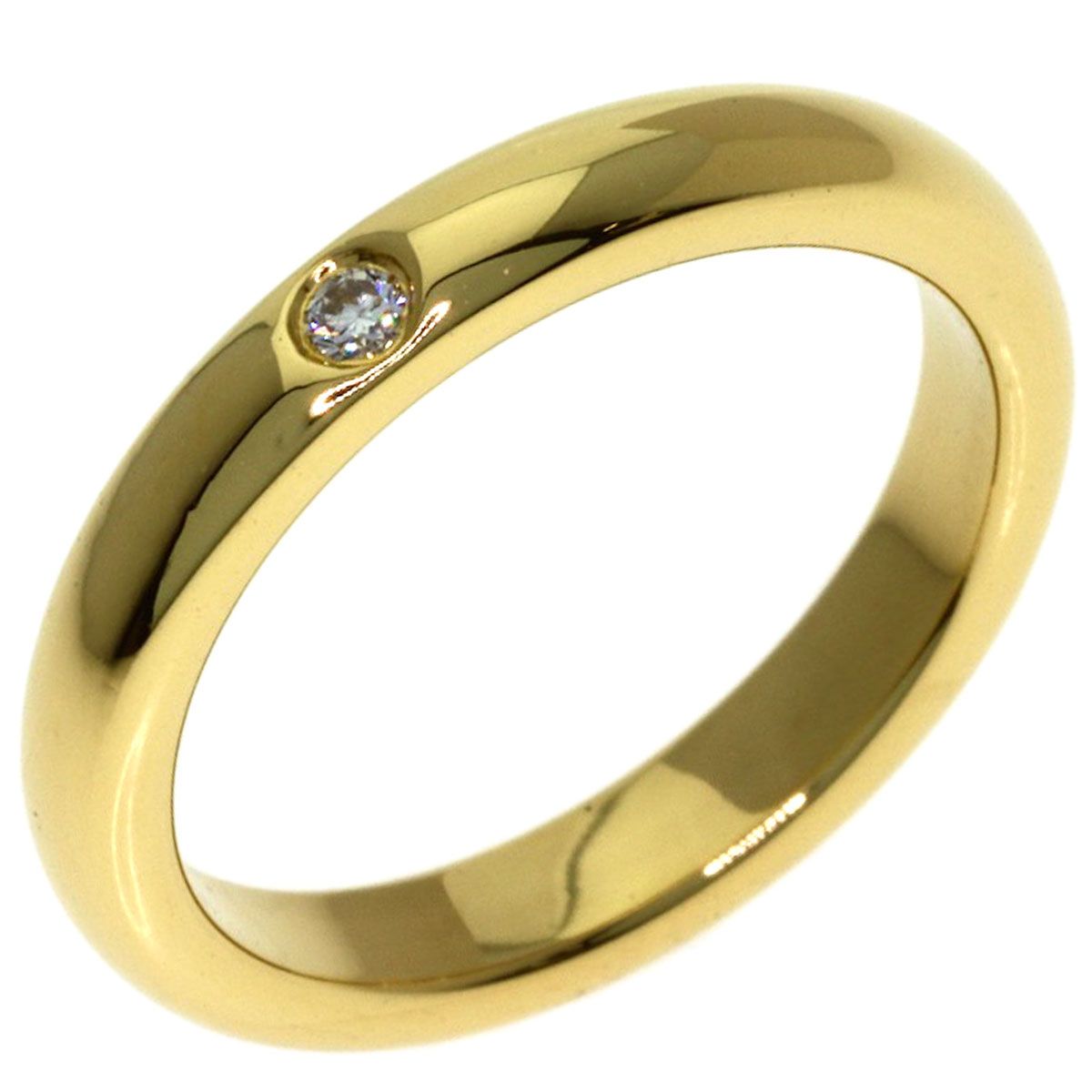 Tiffany & Co Stacking Band Diamond Ring 18k Yellow Gold — view 2