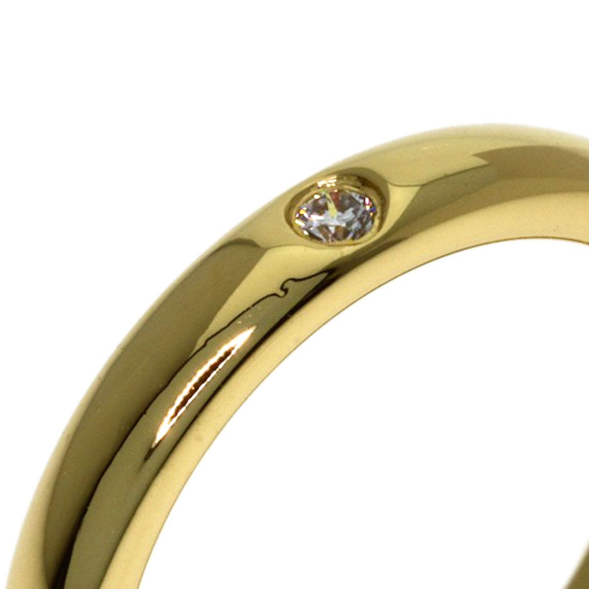 Tiffany & Co Stacking Band Diamond Ring 18k Yellow Gold — view 9