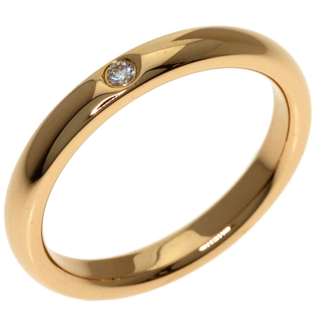 Tiffany & Co Stacking Band Diamond Ring 18k Pink Gold — view 2