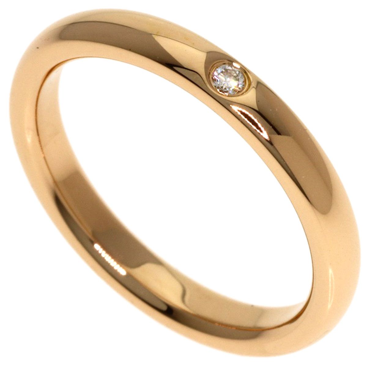 Tiffany & Co Stacking Band Diamond Ring 18k Pink Gold