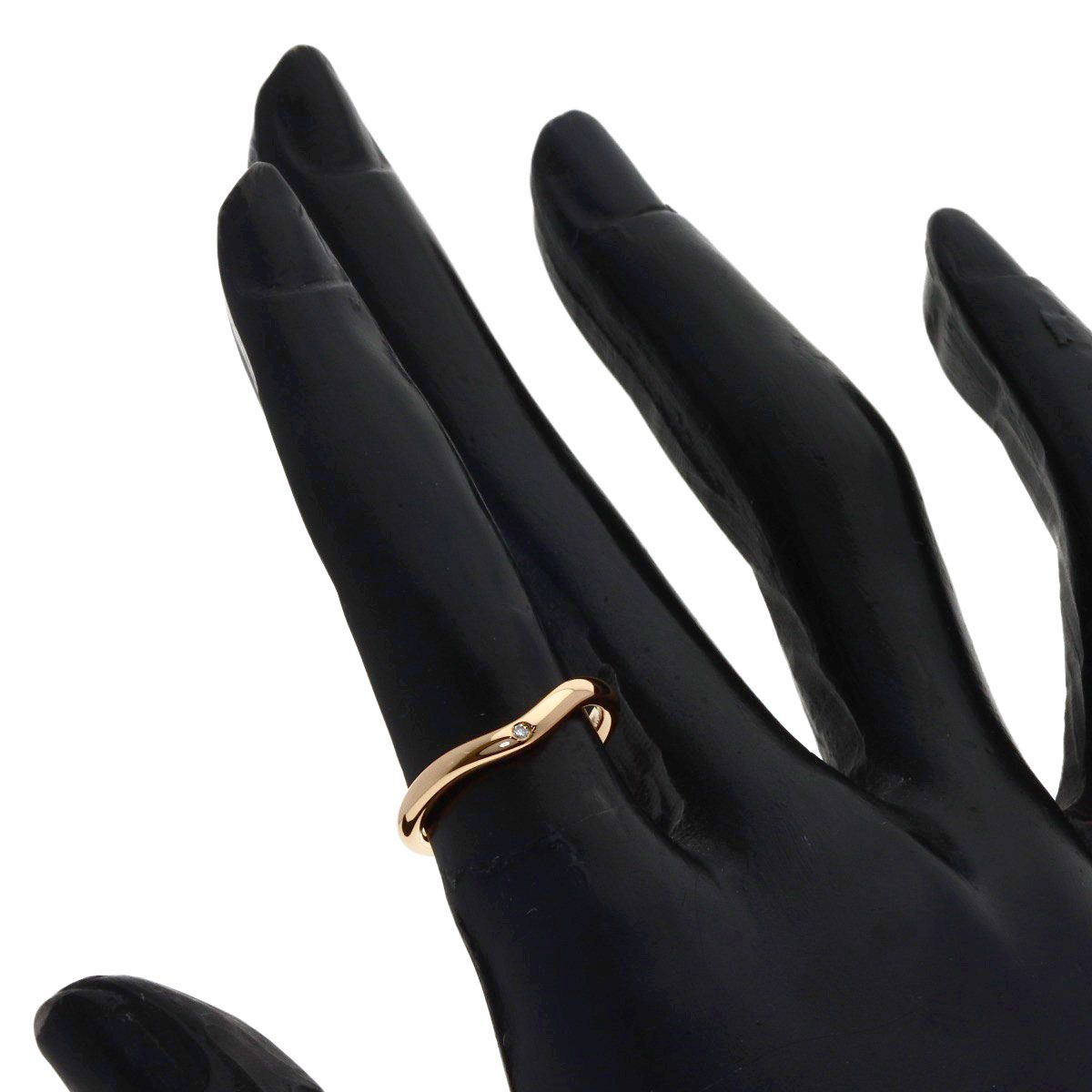 Tiffany & Co T Cube Band Diamond Ring 18k Pink Gold — view 7